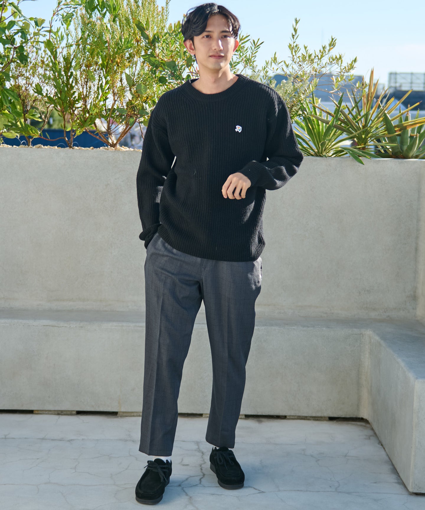 Arnold Palmer シェア 畔編みウールニットセーター